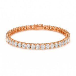 Classic Round Cut Tennis Bracelet Rose Gold