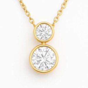 Double Round Bezel Pendant