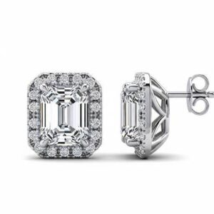 Emerald Halo Earrings