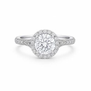 Round Cut Halo Diamond Engagement Ring