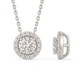 Round Halo Pendant