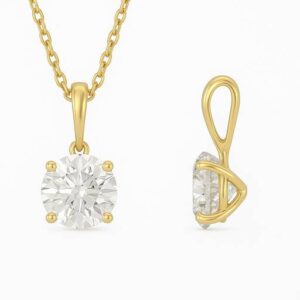 Single Diamond Pendant Cushion