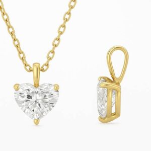 Single Diamond Pendant Heart