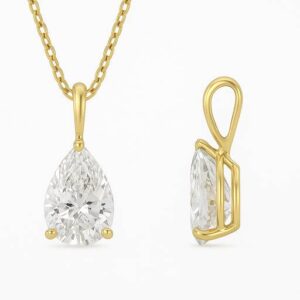 Single Diamond Pendant Pear