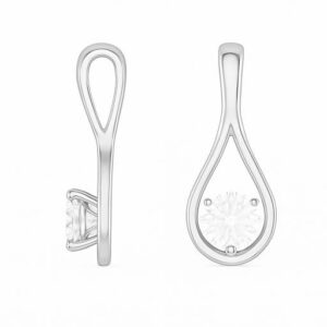 Tear Drop Pendant with Round Diamond